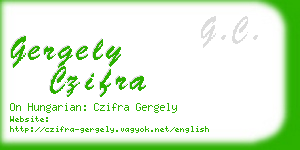 gergely czifra business card